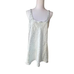 Oscar dela Renta Pink Label Vintage Camisole Slip Dress Jaquard Floral Large